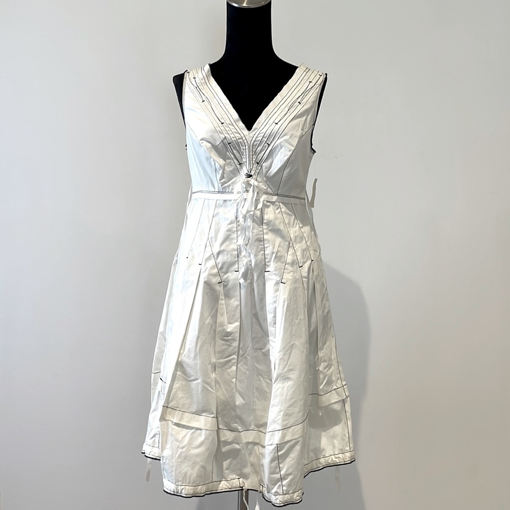 SUMMER DRESS WITH CONTRAST STITCHING - Picture 2 of 9